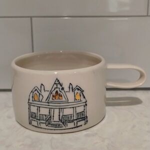 Petrichor and Gold Handmade Porcelain Mug